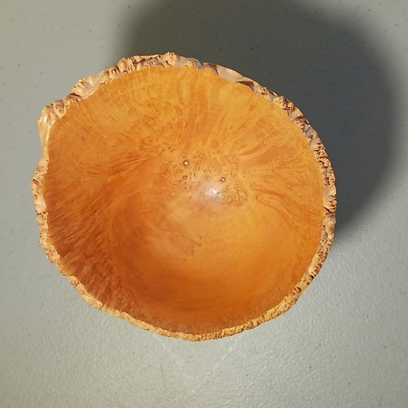 Box Elder Wood Bowl Hand Carved One-of-a-kind #eshopchicago Wooden Turned Art - Picture 3 of 7